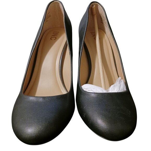 INC Laurenne Faux Leather Slip-On Pumps in‎ Black, Size 9, 4.5" Heels - Picture 4 of 12